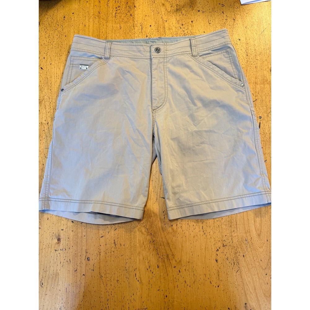 Kuhl Renegade 36 Mens Khaki Tan Performance Hiking Outdoor Cargo Shorts